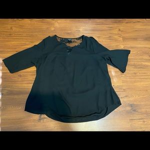 Last call Torrid Sheer scoop neck plus size blouse
